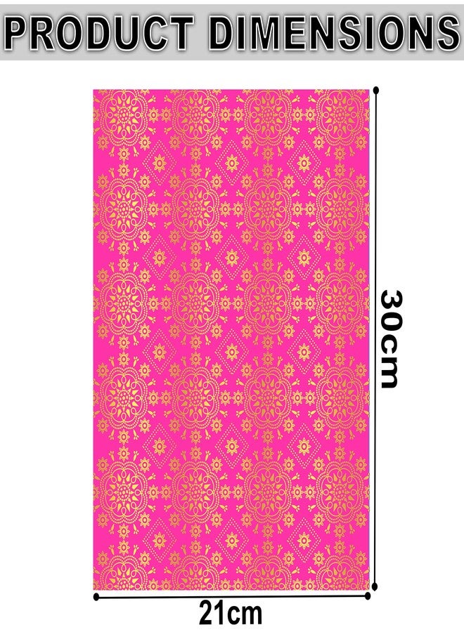 Lakeer A4 Printed Decorative Paper Pack of 10 Sheets 180-210 GSM Thick Pre Printed Paper for Origami, Scrapbooking, Project (Bandhani) - Image 3